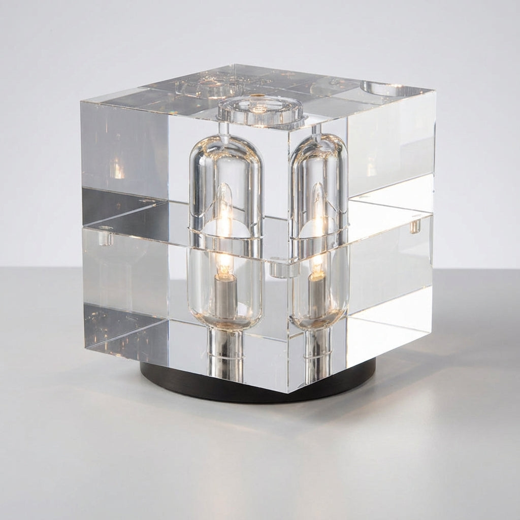 Modern Cube Table Lamp – Crystalix