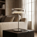 Modern cylindrical table lamp – Clarivon