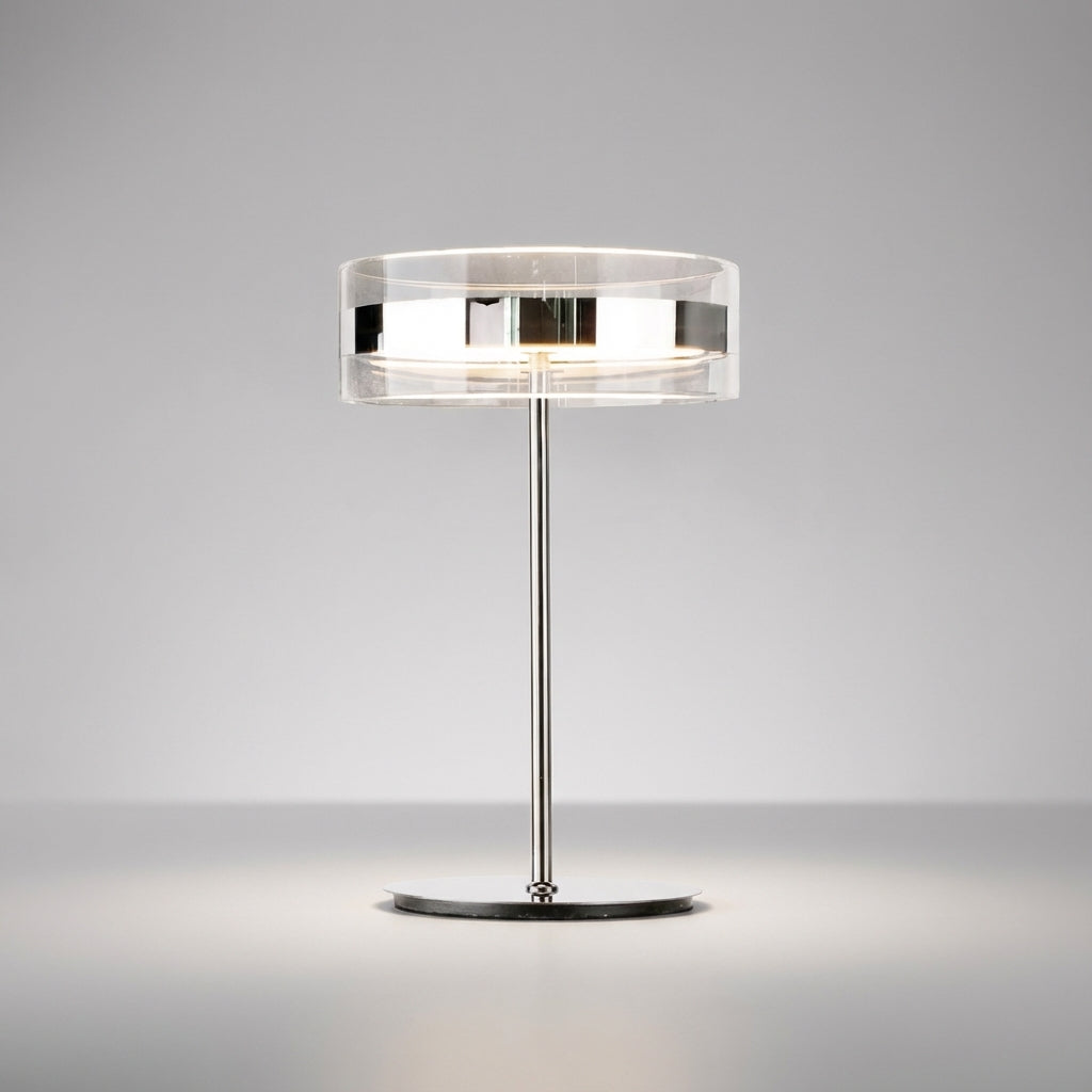 Modern cylindrical table lamp – Clarivon