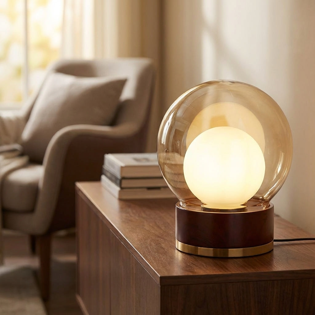 Modern geometric table lamp – Glowfera