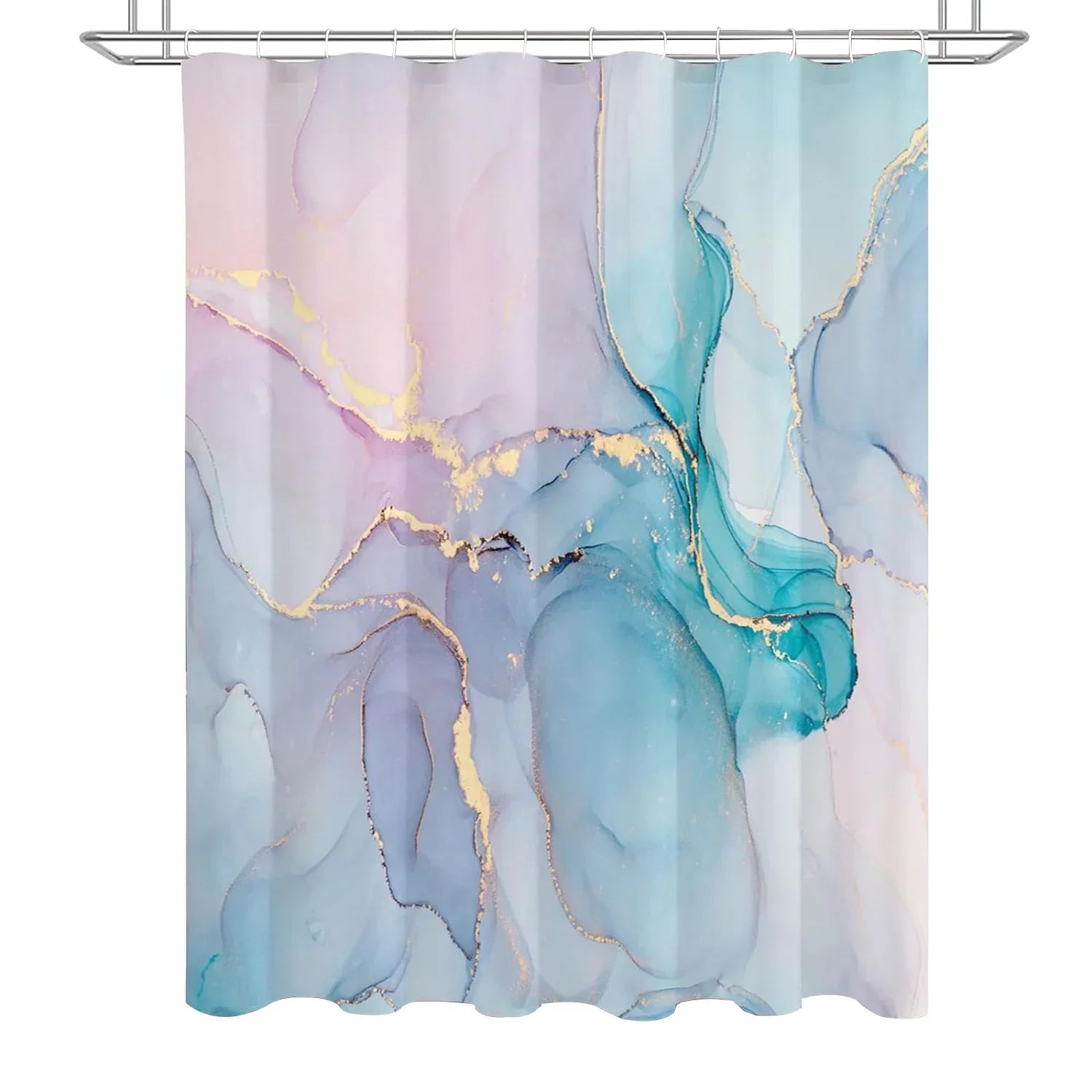 Modern Marbled Shower Curtain - Aquarellea