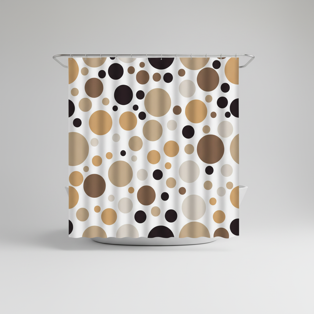 Modern Geometric Shower Curtain Set - RippleDot
