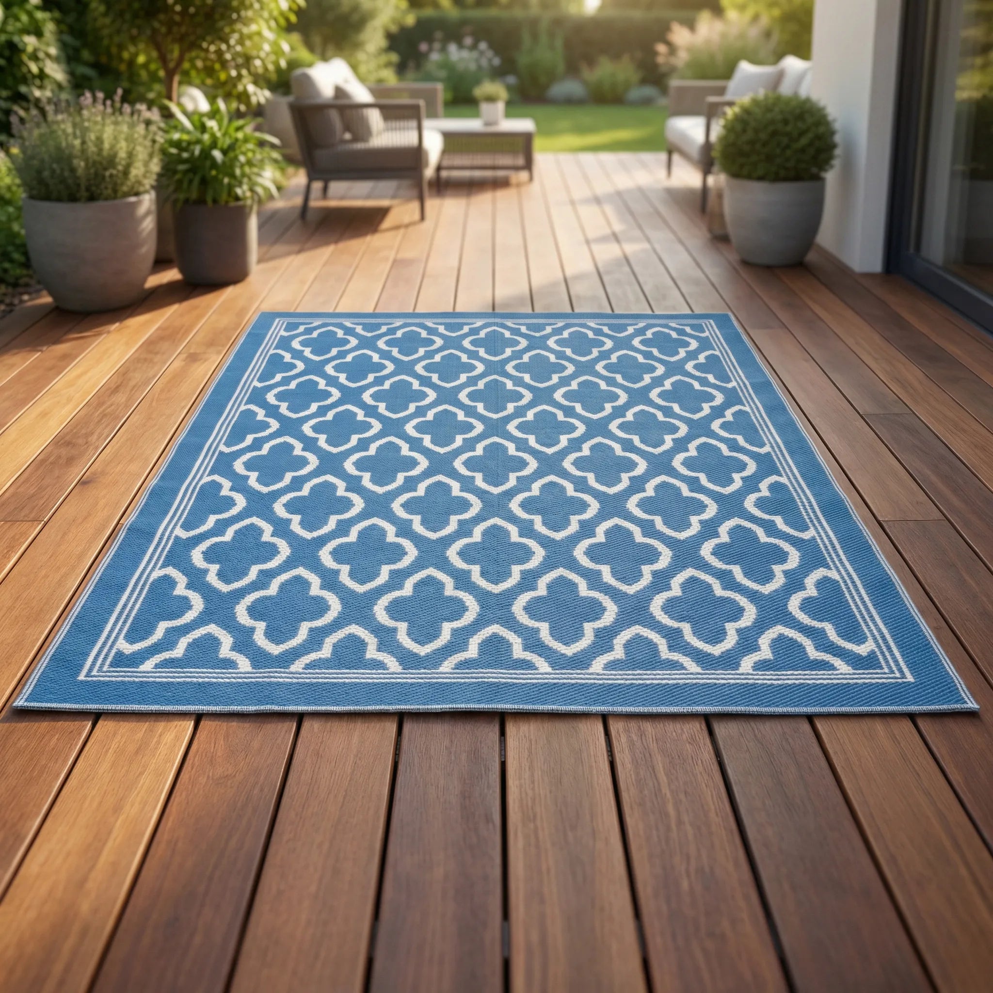 Outdoor Patterned Area Rug - BohoVerra