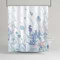 Ocean-themed shower curtain polyester - OceanMuse