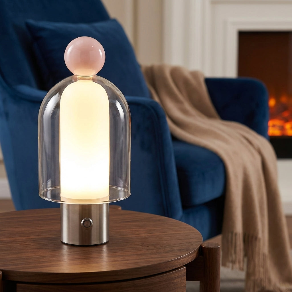 Rechargeable Glass Table Lamp - Vesanta