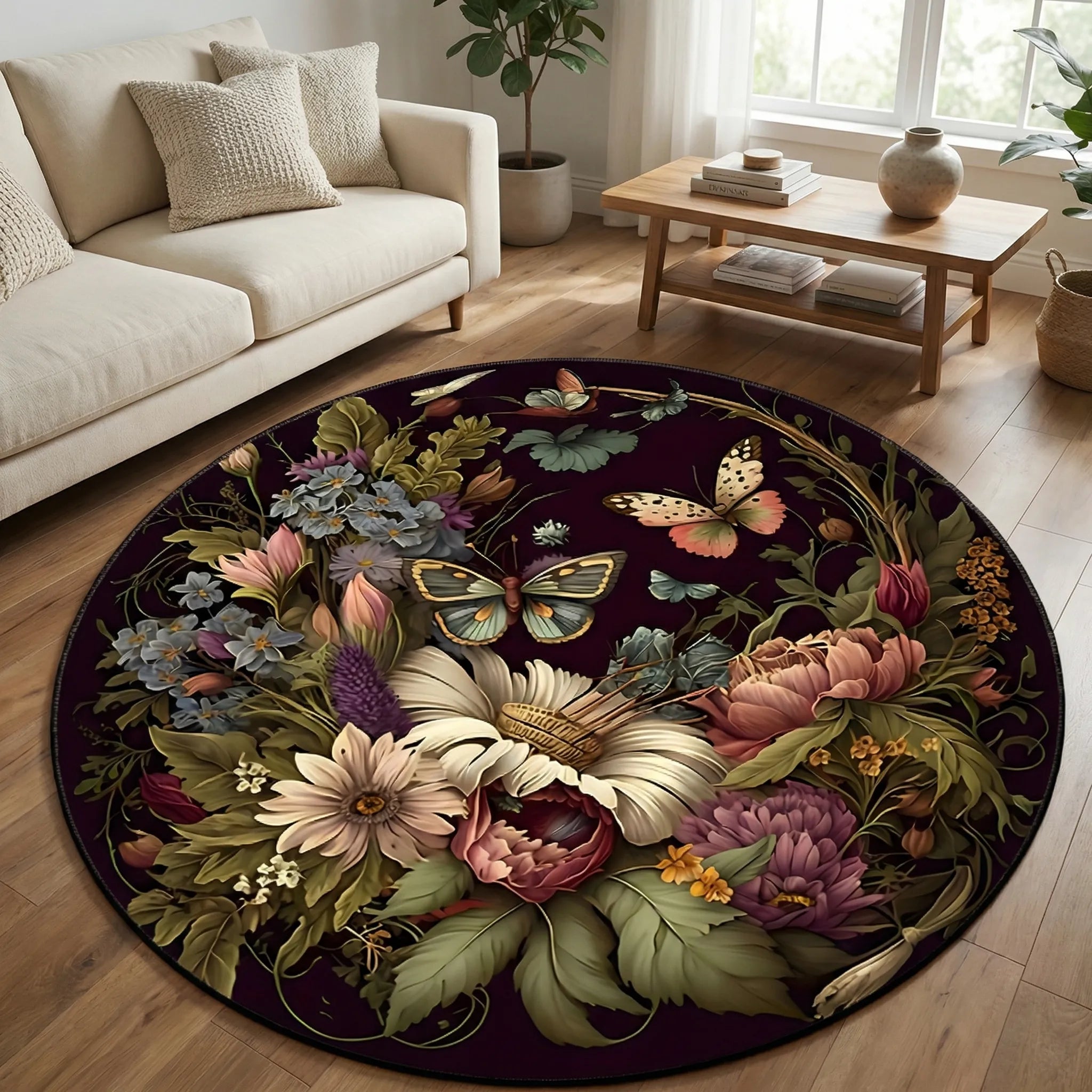 Round Decorative Area Rug - Floravale