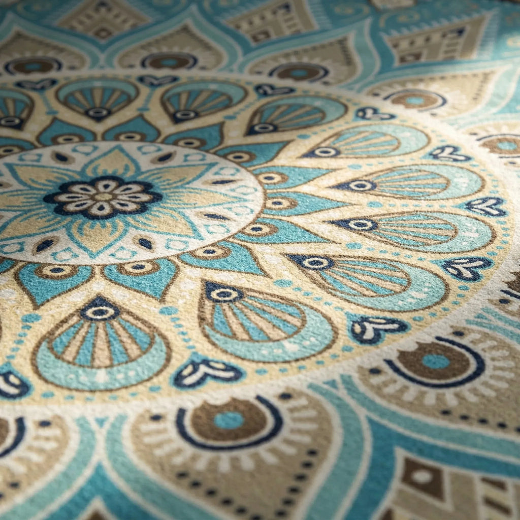 Round Decorative Floor Rug - Auramandala