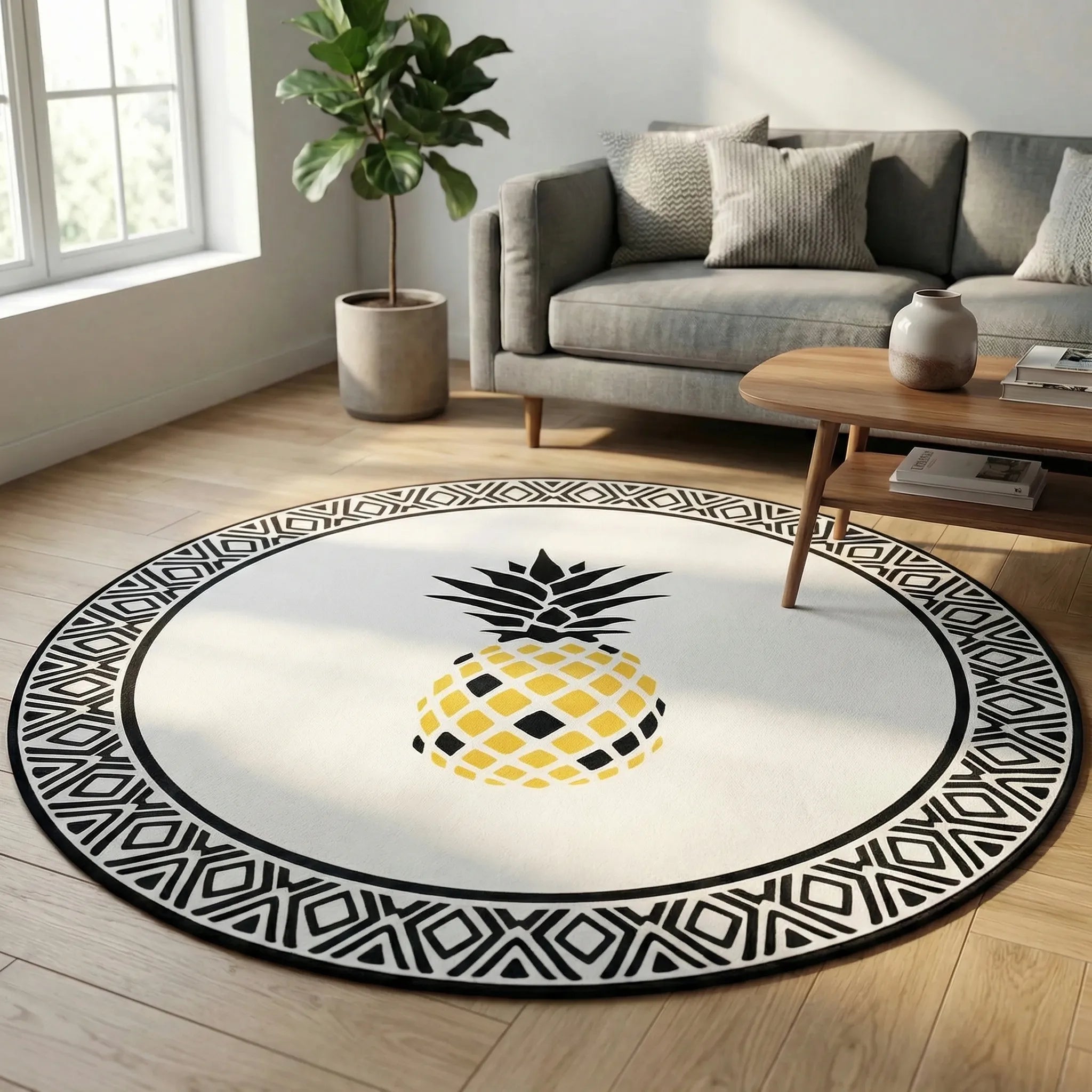 Round Decorative Floor Rug - Circulaire