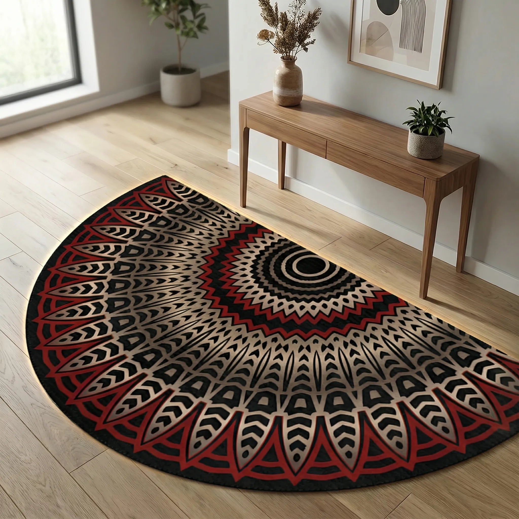 Round Decorative Floor Rug - Zenoray