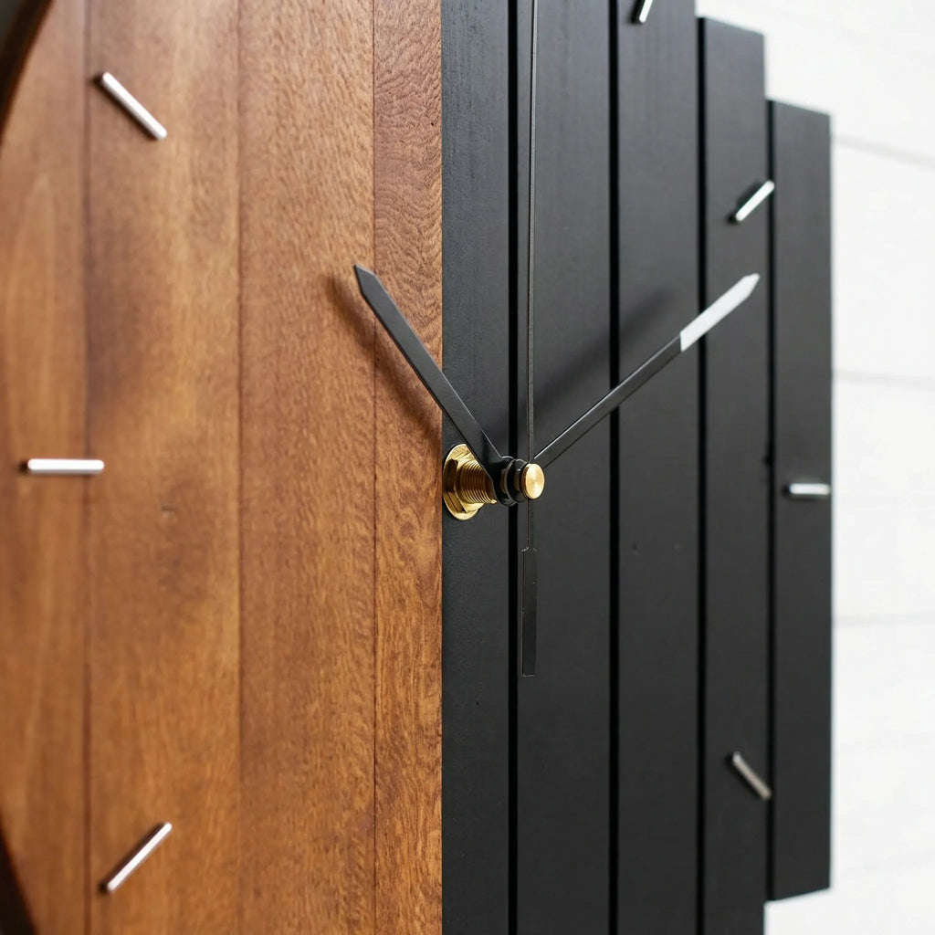 Round Half Plank Wall Clock - Timbera