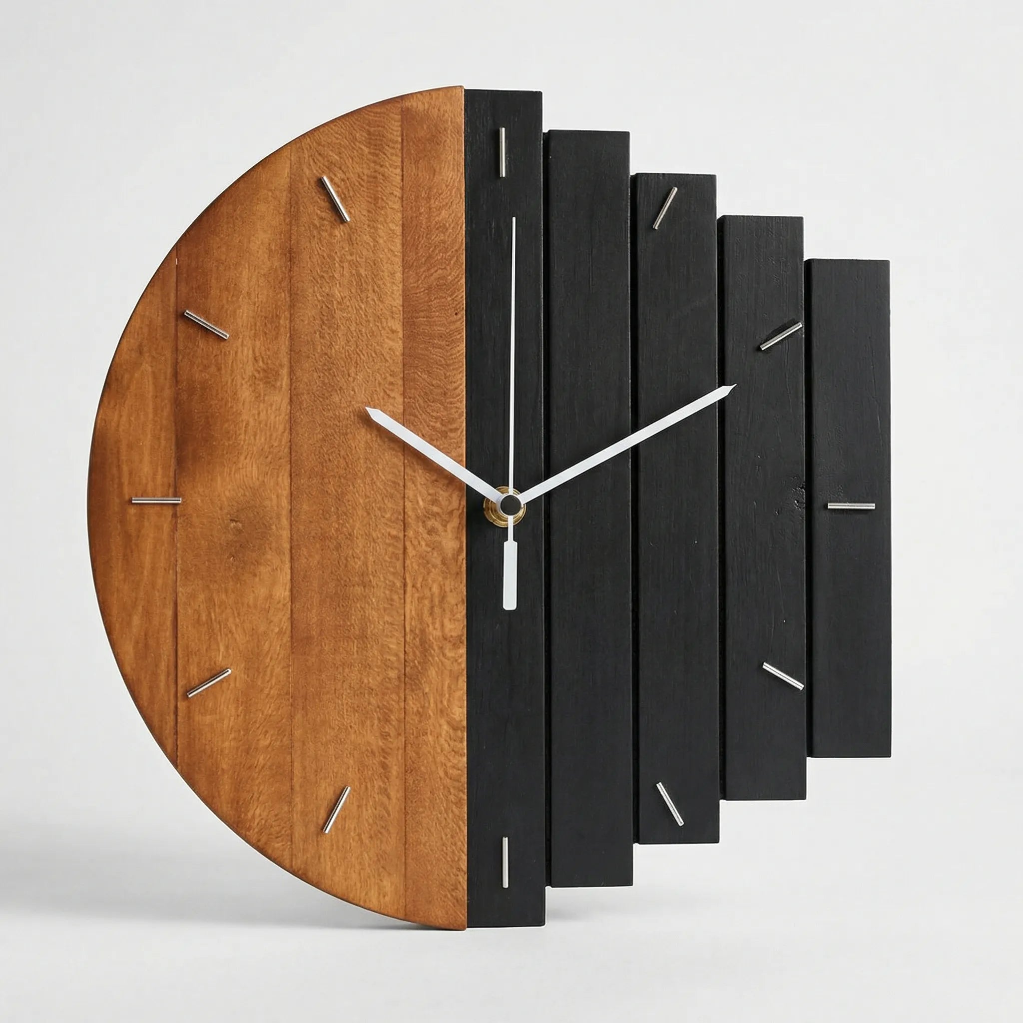 Round Half Plank Wall Clock - Timbera
