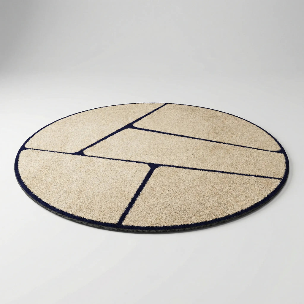 Round Low Pile Area Rug - Lunavo