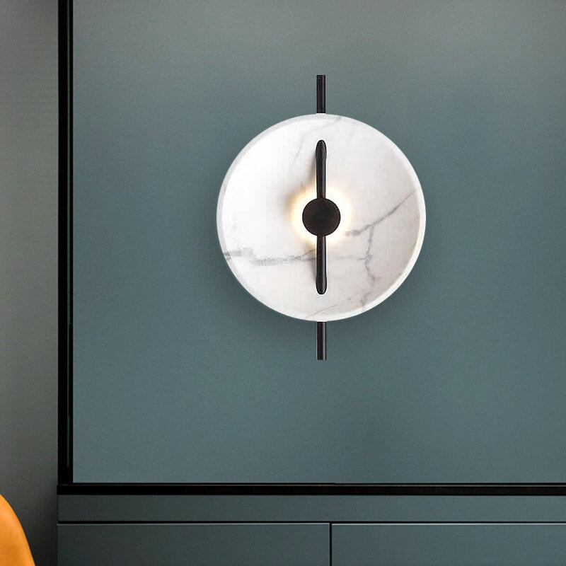 Round Marble Effect Sconce - Marbelleo