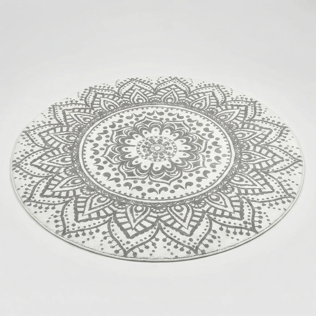 Round Patterned Accent Rug - Mandavelle