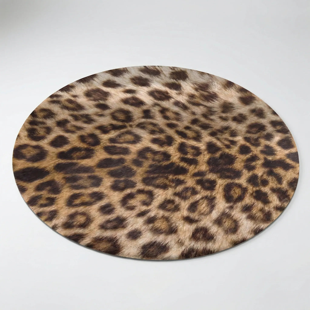 Round Patterned Area Rug - Leopura