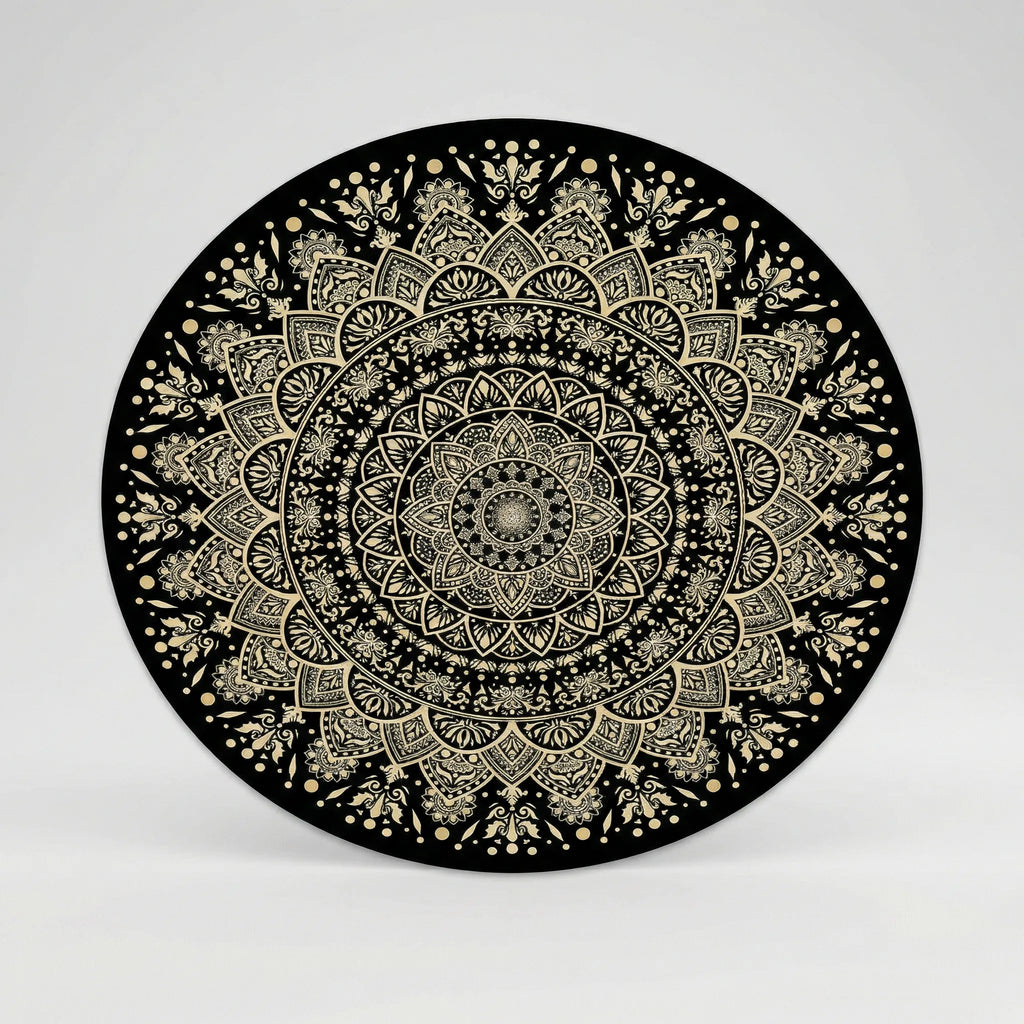 Round Patterned Area Rug - Lunadara