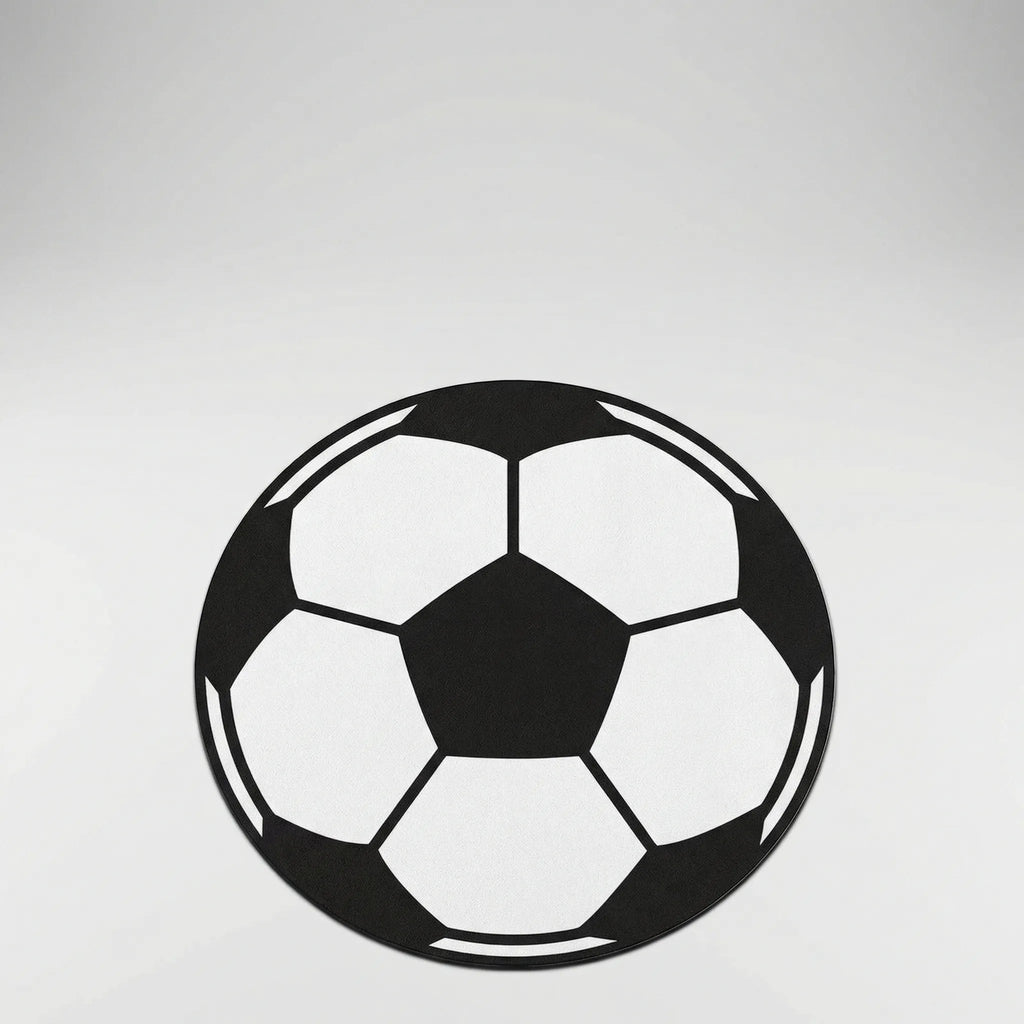 Round Sports Themed Floor Rug - Kickora