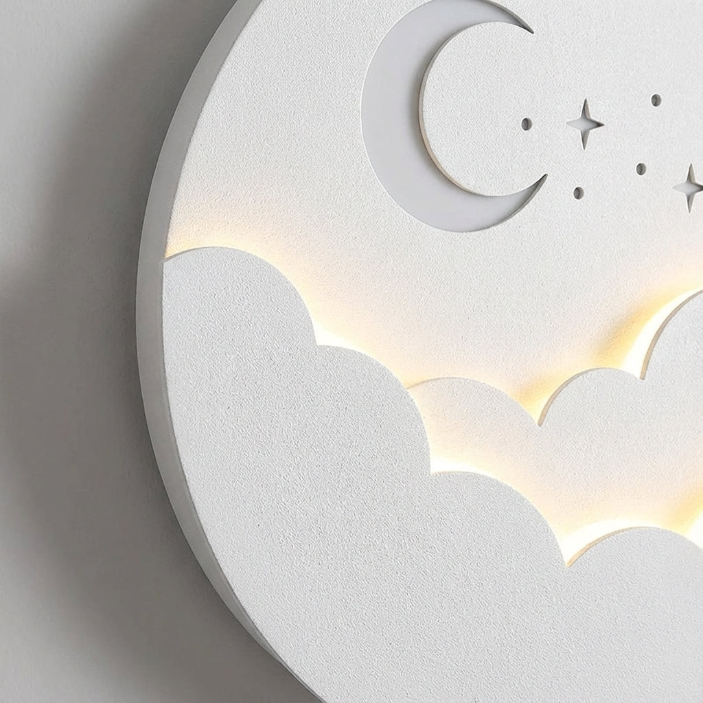 Round Moon-and-Stars Wall Light – Skylume