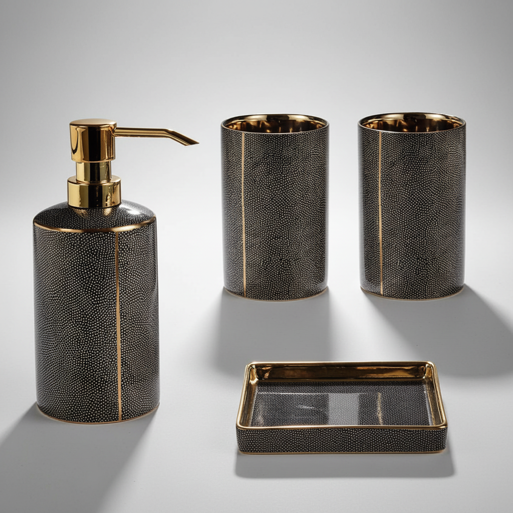 Slim Ceramic Bathroom Set - SereniBath