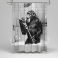 Black and White Printed Shower Curtain - ShowerChimp