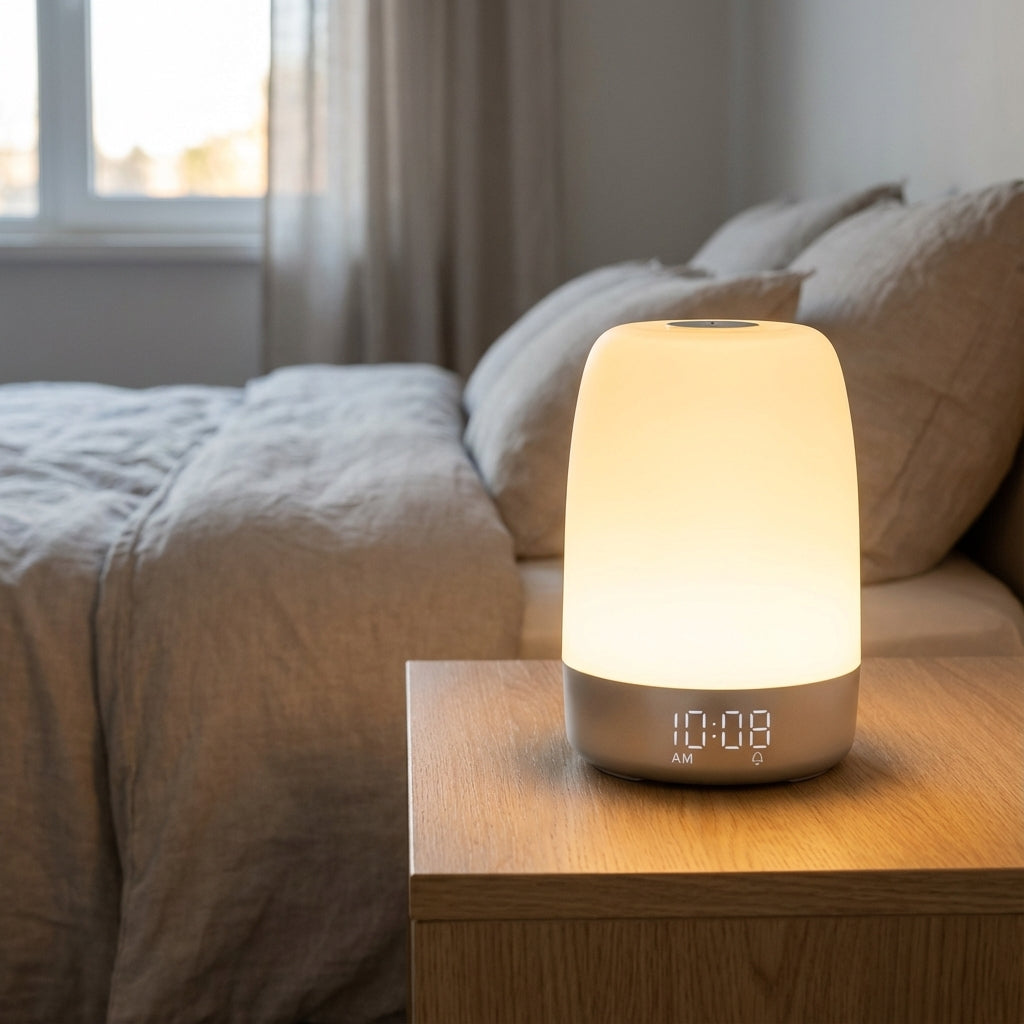 Sunrise simulation alarm clock lamp – Wakelette