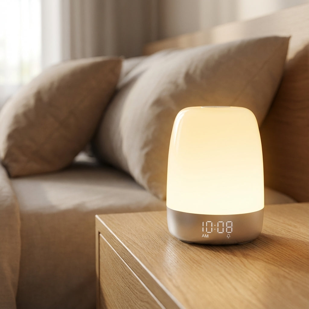 Sunrise simulation alarm clock lamp – Wakelette