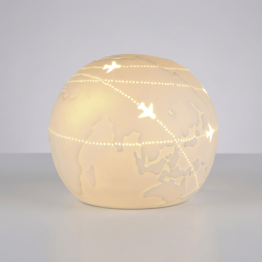 Table lamp with globe motif – Aerolume