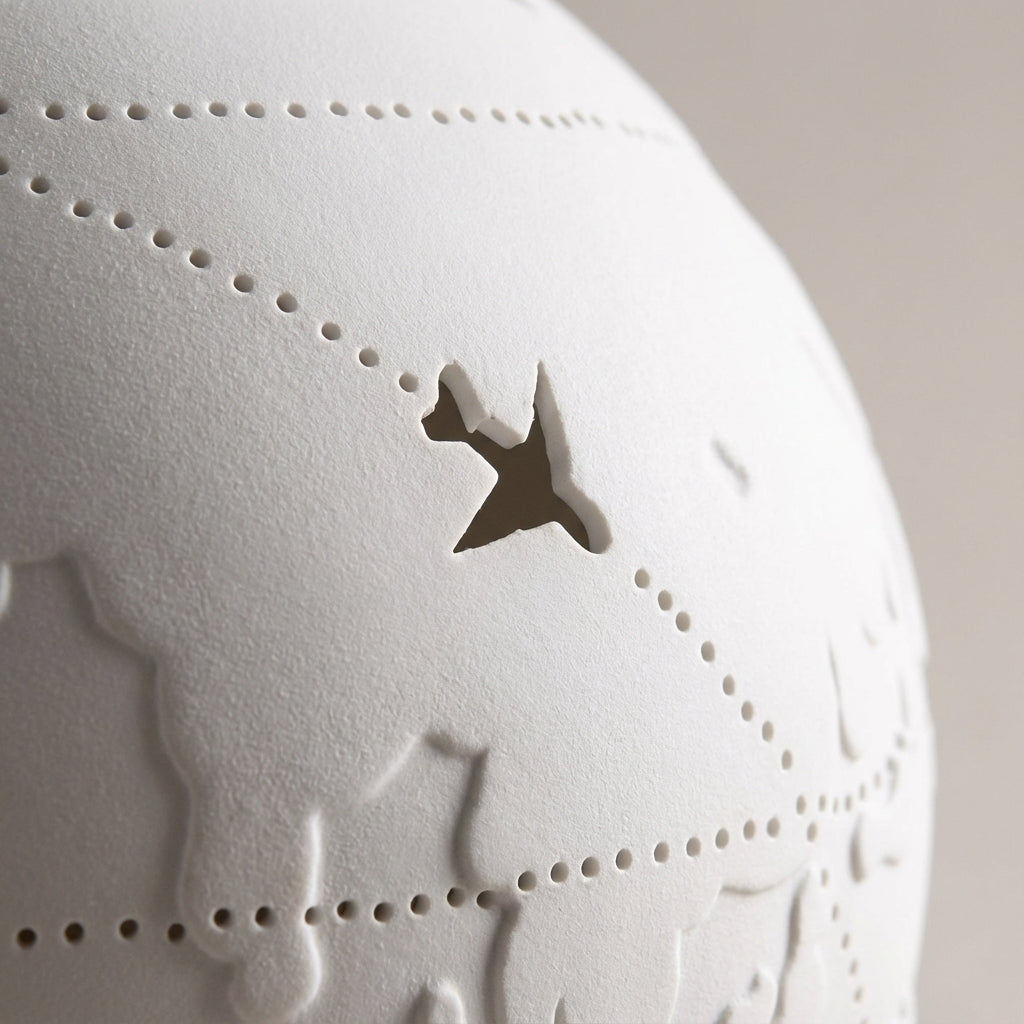Table lamp with globe motif – Aerolume