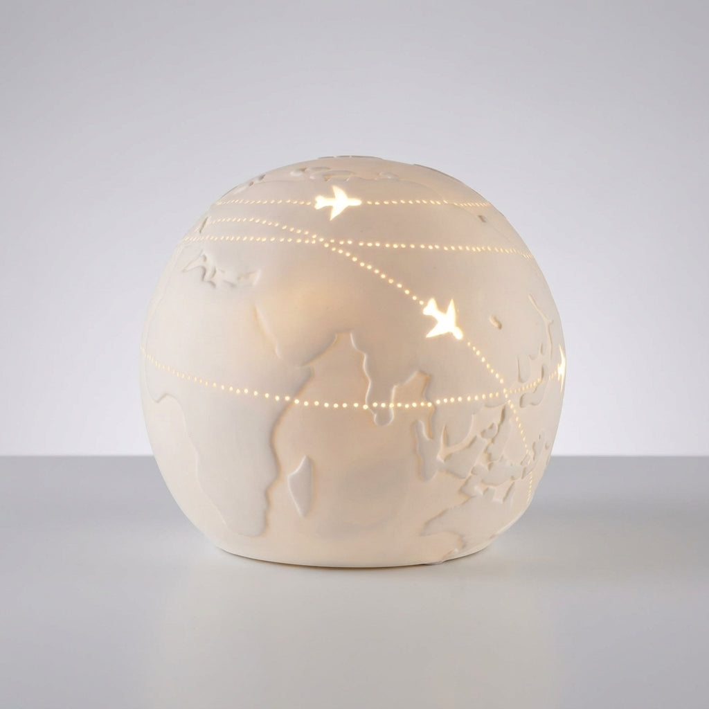 Table lamp with globe motif – Aerolume