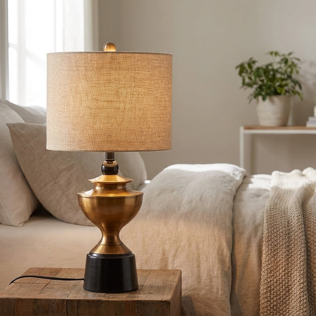 Table lamp with warm glow – Glenova