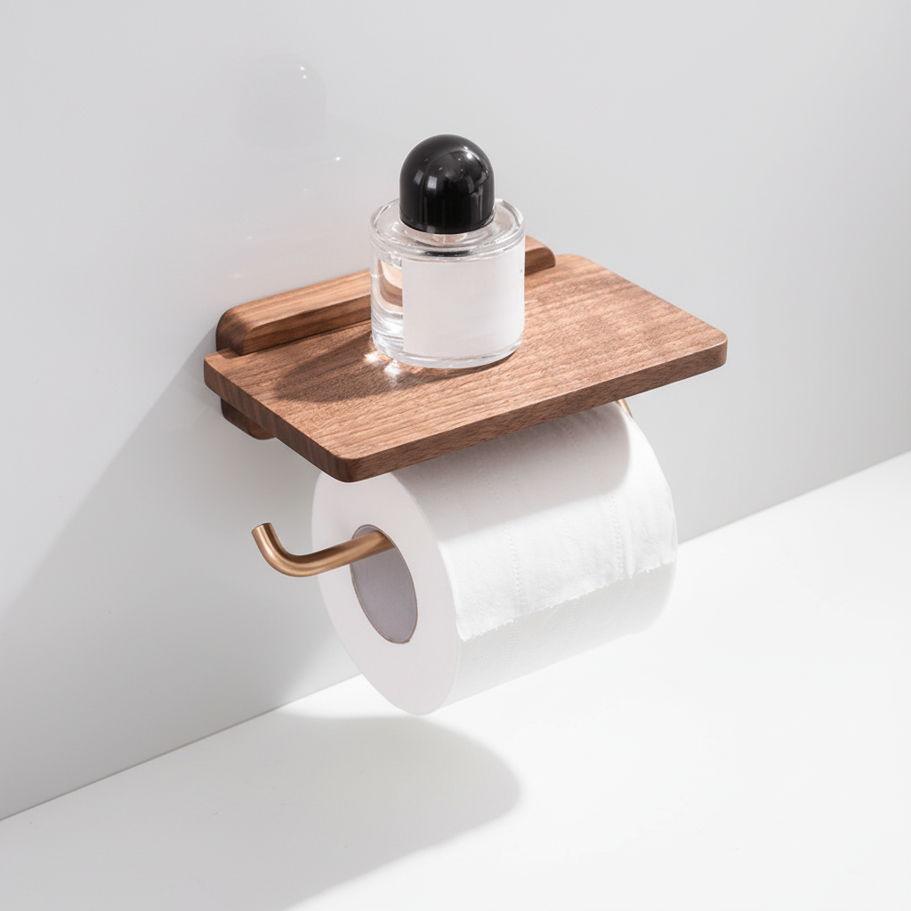 Wall-mounted wood holder - GlimmerShelf