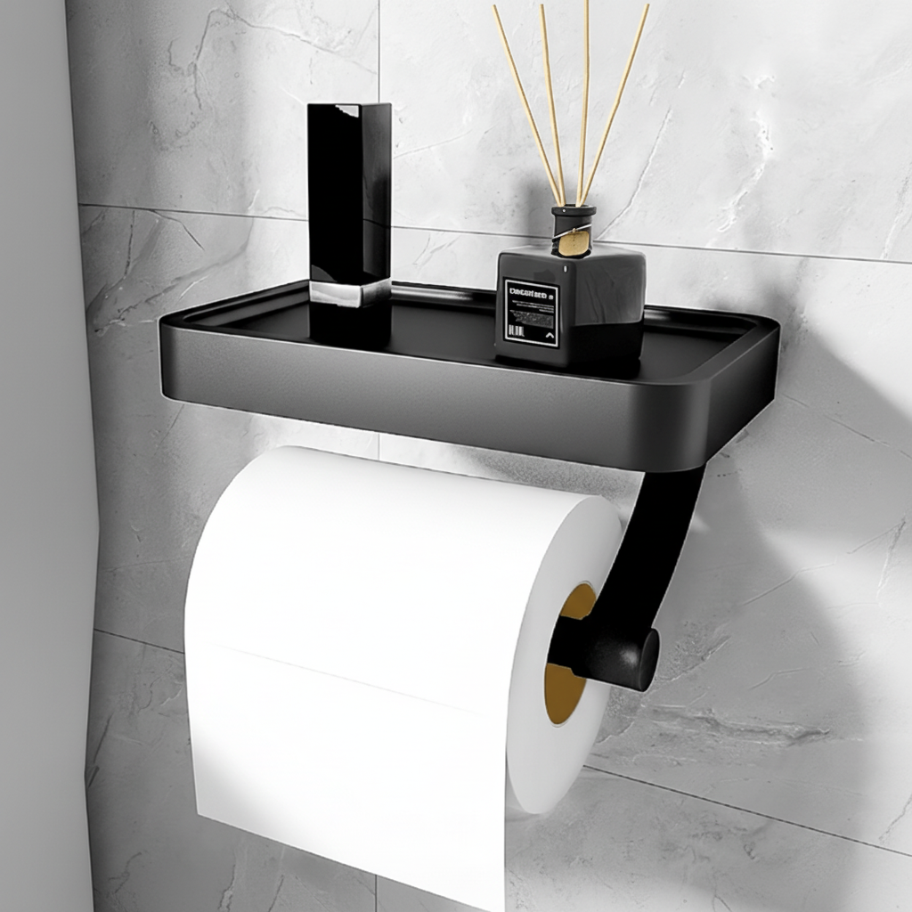 Wall-mounted toilet paper holder - AeroTray