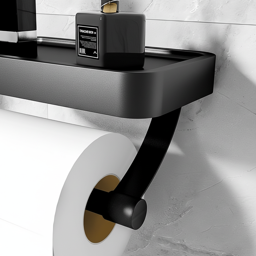 Wall-mounted toilet paper holder - AeroTray