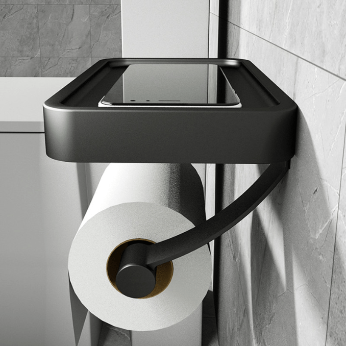 Wall-mounted toilet paper holder - AeroTray