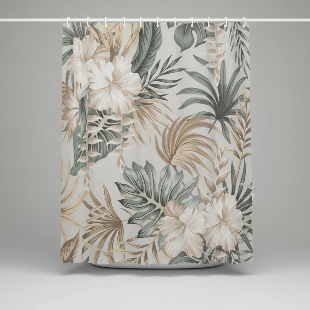 Water-repellent shower curtain fabric - TropiVeil