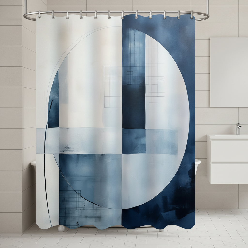 Water-repellent polyester shower curtain - AquaLoom