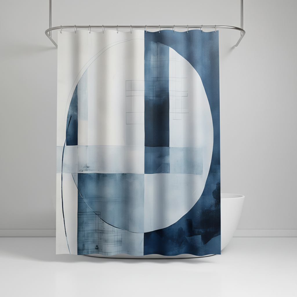 Water-repellent polyester shower curtain - AquaLoom