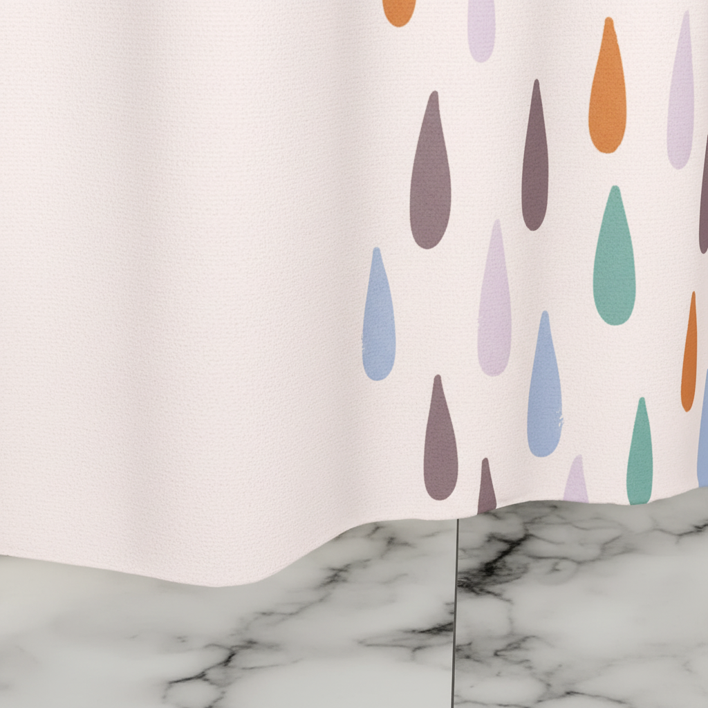 Waterproof Shower Curtain Mat - Raindroply