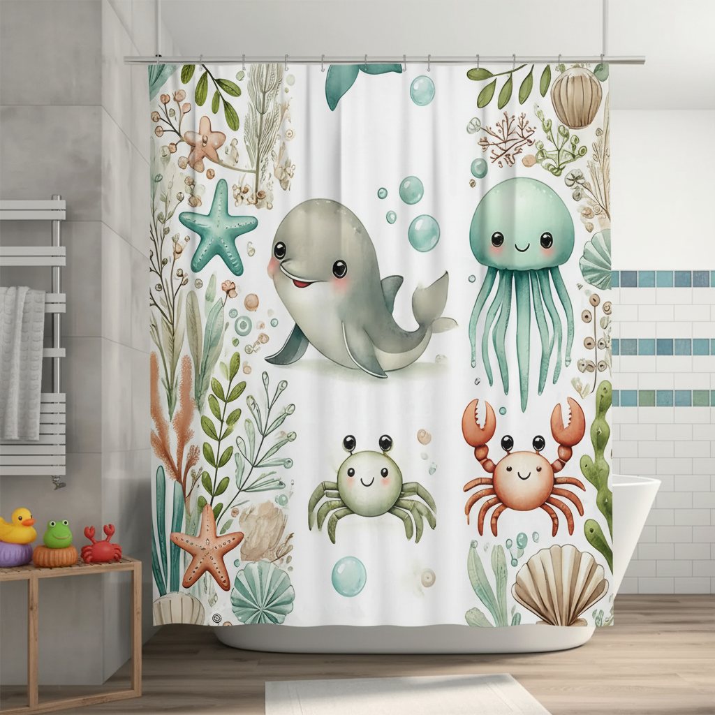 Soft Fabric Shower Curtain - SeaSnuggle