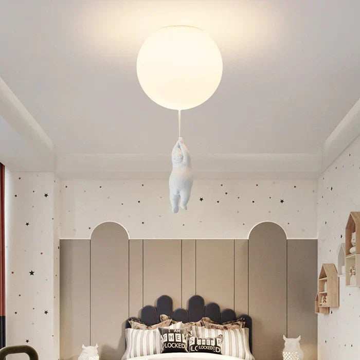 Children's Ceiling Lamp with Bear and Balloon - CloudBear