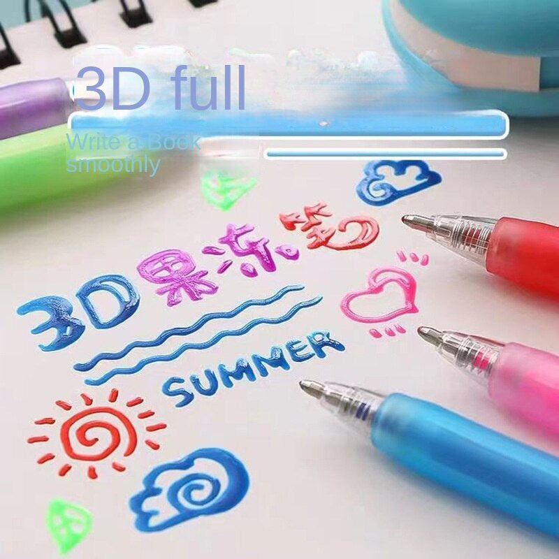 Colorful Gel Pen Set for Creative 3D Designs - 3D Art Pen Set