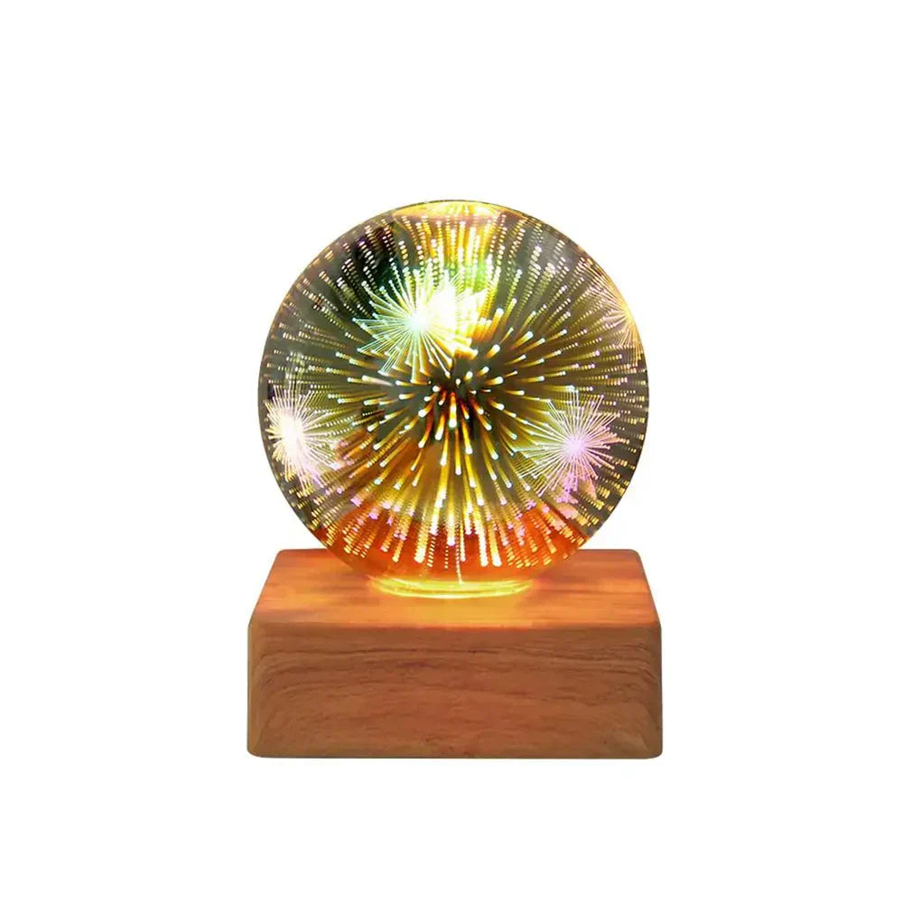 Crystal Ball Lamp with 3D Firework Effect - StarburstGlow