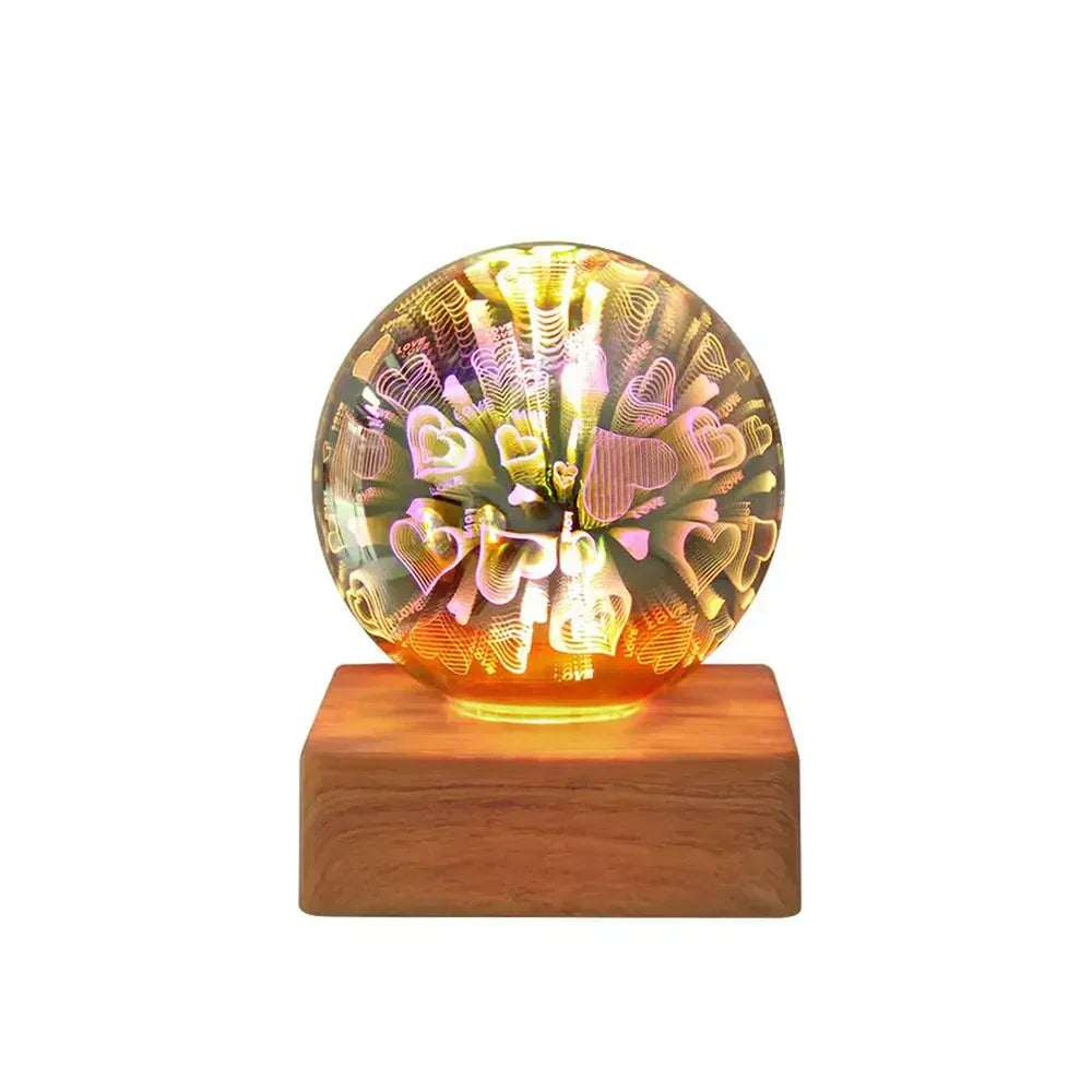 Crystal Ball Lamp with 3D Firework Effect - StarburstGlow