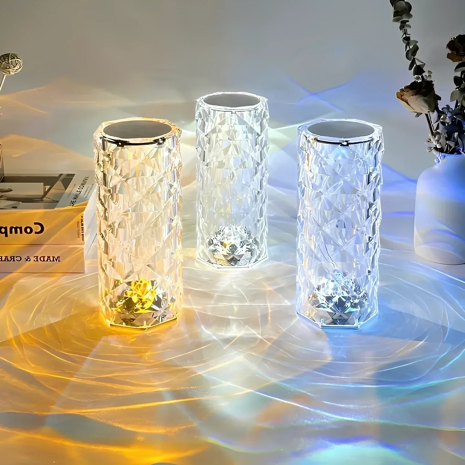 Crystal Table Lamp with Touch Control - Aurora