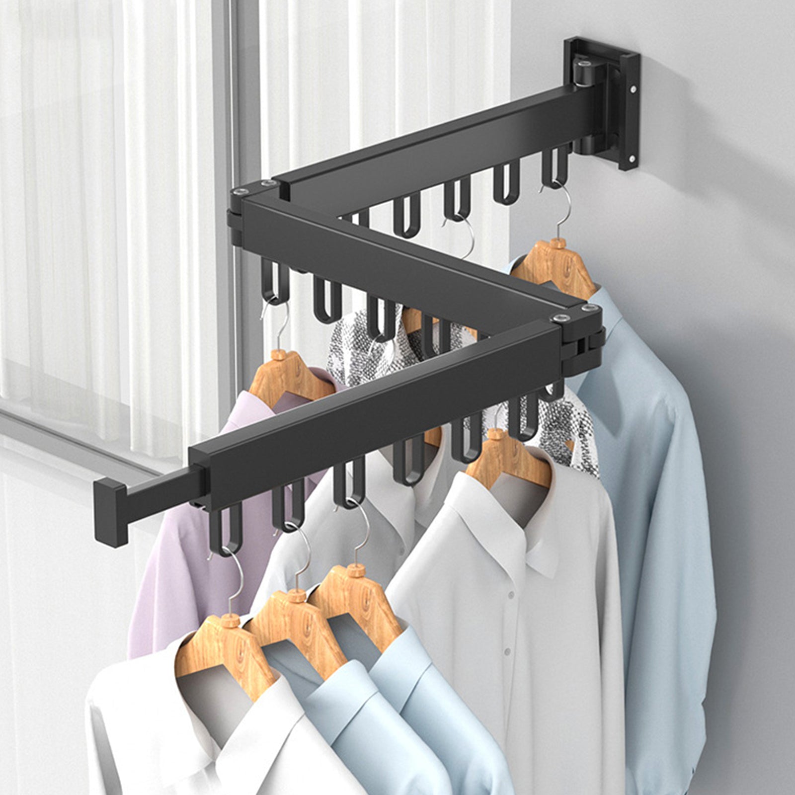 Foldable 360° Clothes Drying Rack - Dries Everything Without Taking Up Space