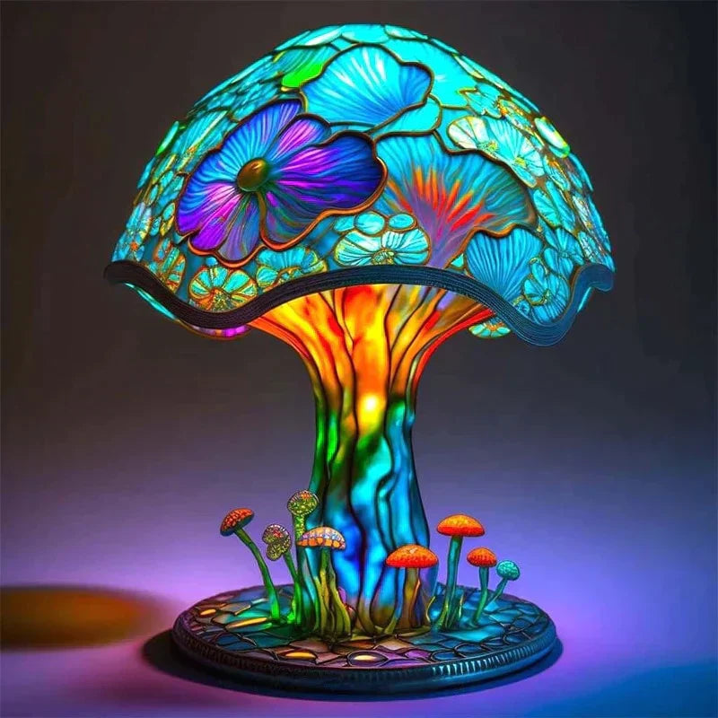 Enchanting Stained Glass Table Lamp - DreamGlow