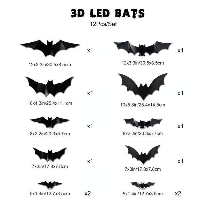 LumiBats™ Gleaming Halloween Accent