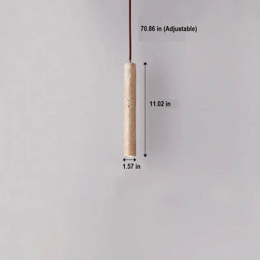 Minimalist Travertine Wabi-Sabi Style LED Chandelier - LumoLine