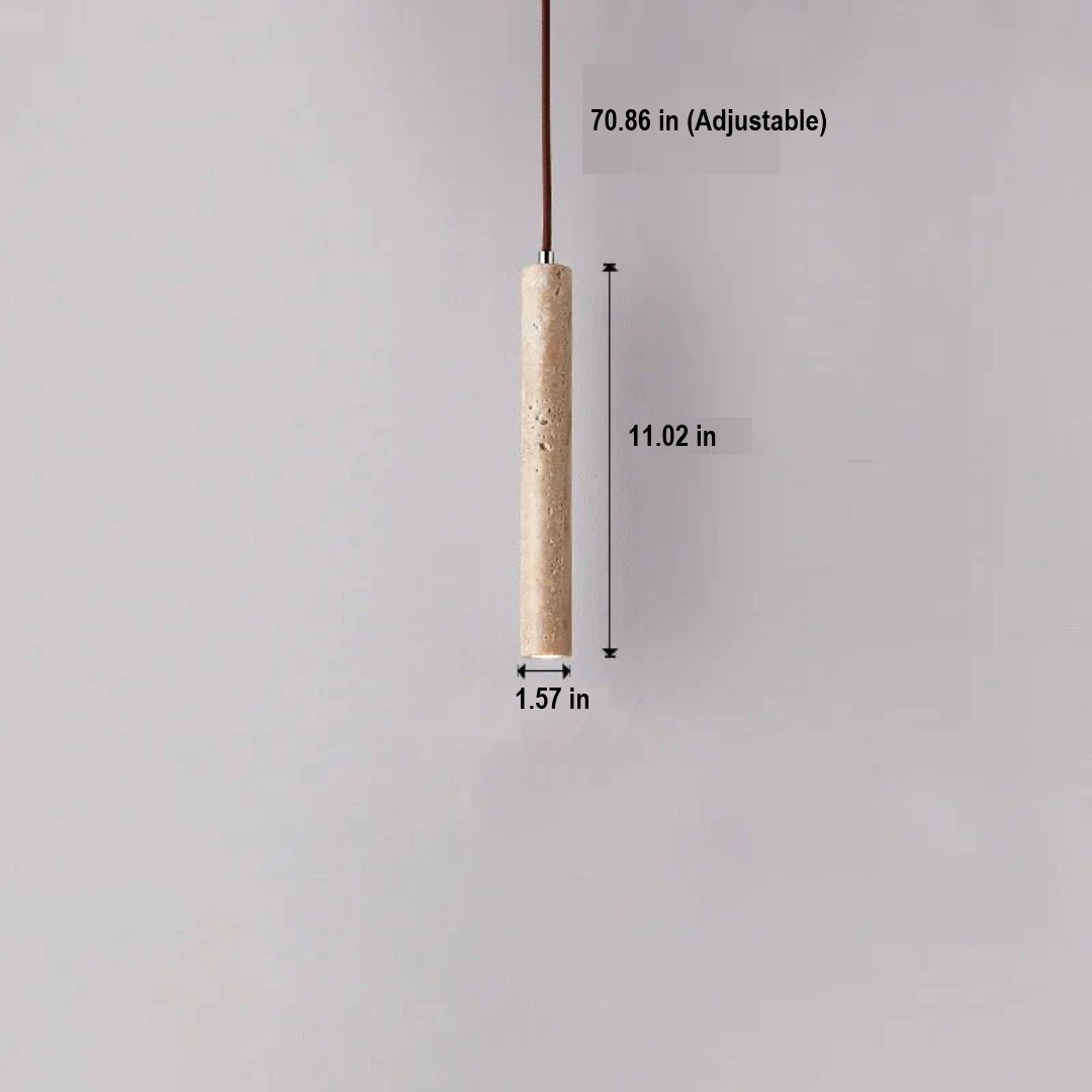 Minimalist Travertine Wabi-Sabi Style LED Chandelier - LumoLine