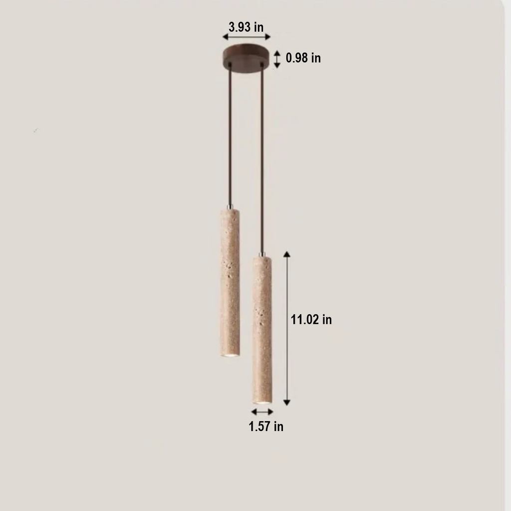 Minimalist Travertine Wabi-Sabi Style LED Chandelier - LumoLine